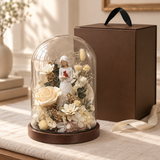 Cardinal glass dome with gift-ready packaging