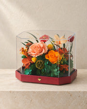 short orange octagonal flower box: complete product