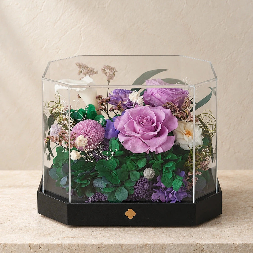 Octagonal Flower Box — Short / Violet