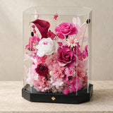 tall pink octagonal flower box: complete product