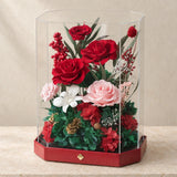tall red octagonal flower box: complete product